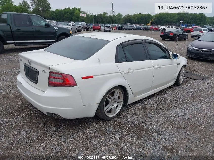 2007 Acura Tl 3.2 VIN: 19UUA66227A032867 Lot: 40023917