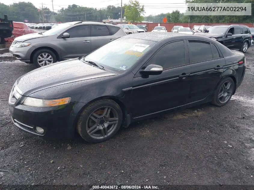 2007 Acura Tl 3.2 VIN: 19UUA66277A002294 Lot: 40043672