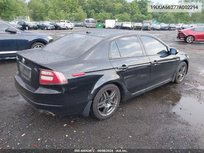 2007 Acura Tl 3.2 VIN: 19UUA66277A002294 Lot: 40043672