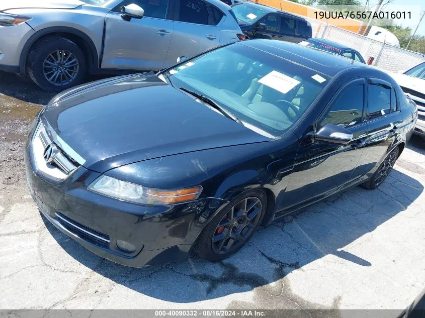 2007 Acura Tl Type S VIN: 19UUA76567A016011 Lot: 40090332