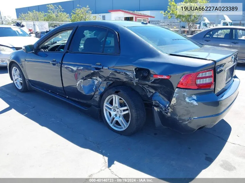 2007 Acura Tl 3.2 VIN: 19UUA66227A023389 Lot: 40140723