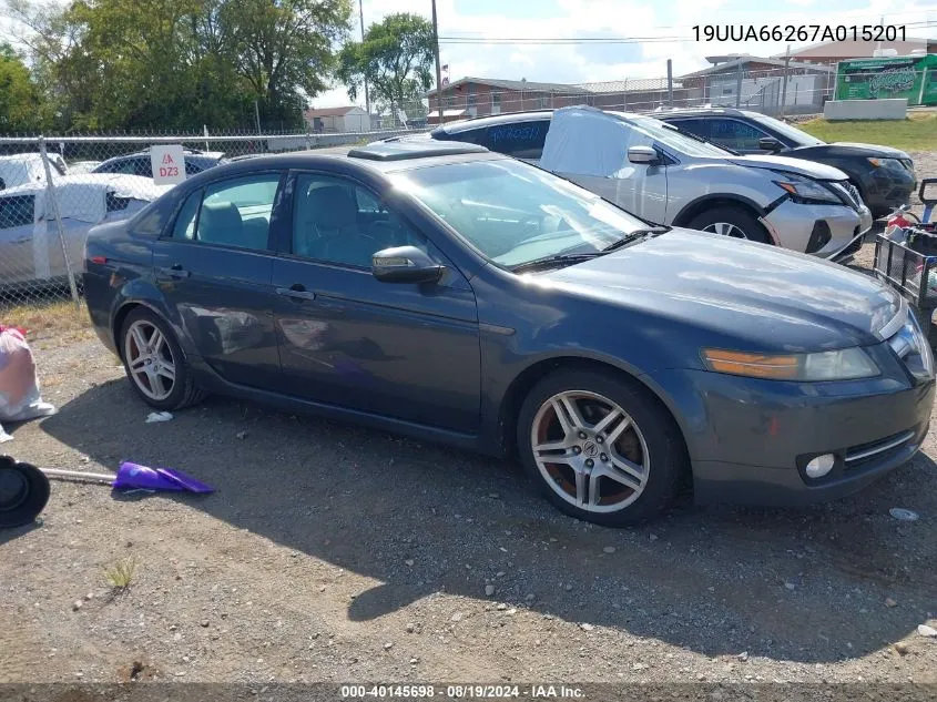 2007 Acura Tl 3.2 VIN: 19UUA66267A015201 Lot: 40145698