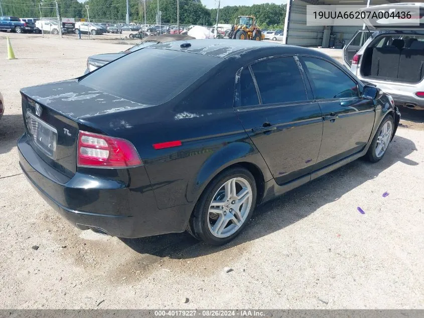 2007 Acura Tl 3.2 VIN: 19UUA66207A004436 Lot: 40179227