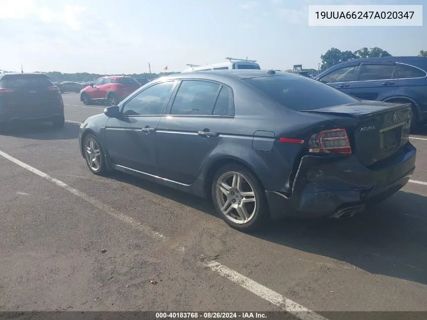 19UUA66247A020347 2007 Acura Tl 3.2