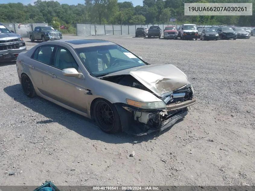 2007 Acura Tl 3.2 VIN: 19UUA66207A030261 Lot: 40198541