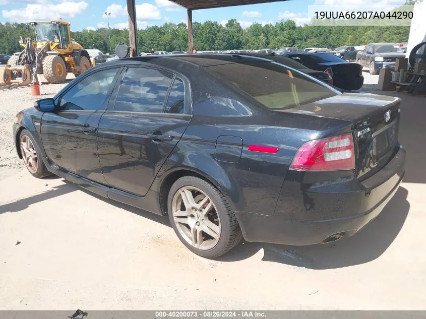 2007 Acura Tl 3.2 VIN: 19UUA66207A044290 Lot: 40200073