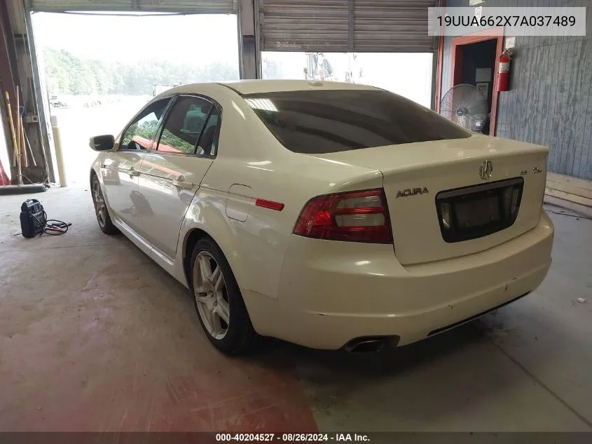 2007 Acura Tl 3.2 VIN: 19UUA662X7A037489 Lot: 40204527