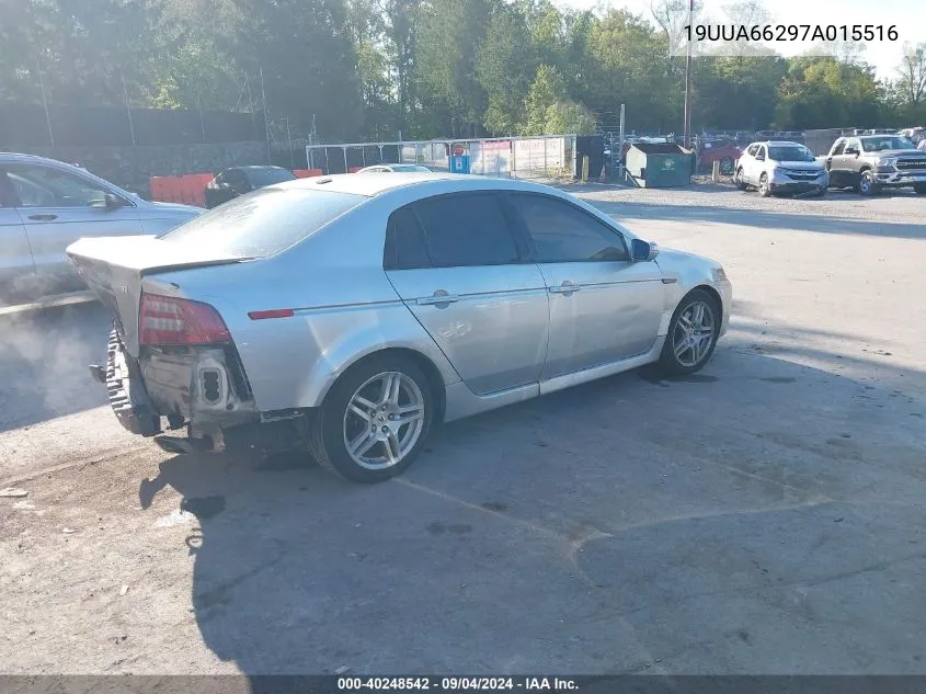 2007 Acura Tl 3.2 VIN: 19UUA66297A015516 Lot: 40248542