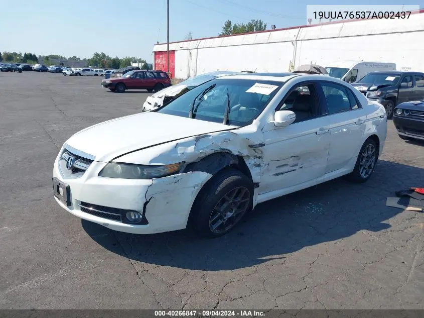 2007 Acura Tl Type S VIN: 19UUA76537A002437 Lot: 40266847