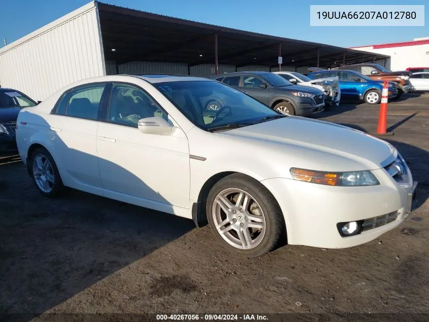 2007 Acura Tl 3.2 VIN: 19UUA66207A012780 Lot: 40267056