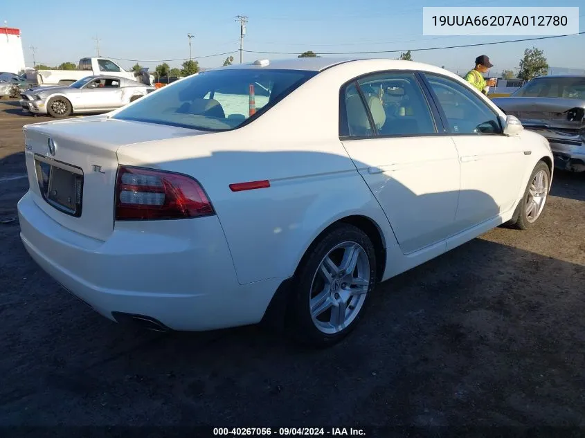 2007 Acura Tl 3.2 VIN: 19UUA66207A012780 Lot: 40267056