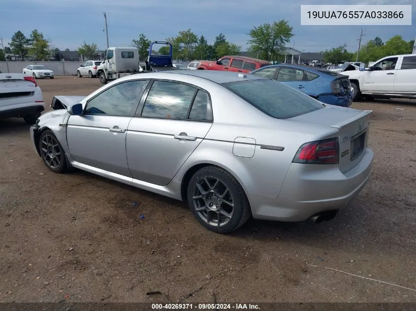 2007 Acura Tl Type S VIN: 19UUA76557A033866 Lot: 40269371