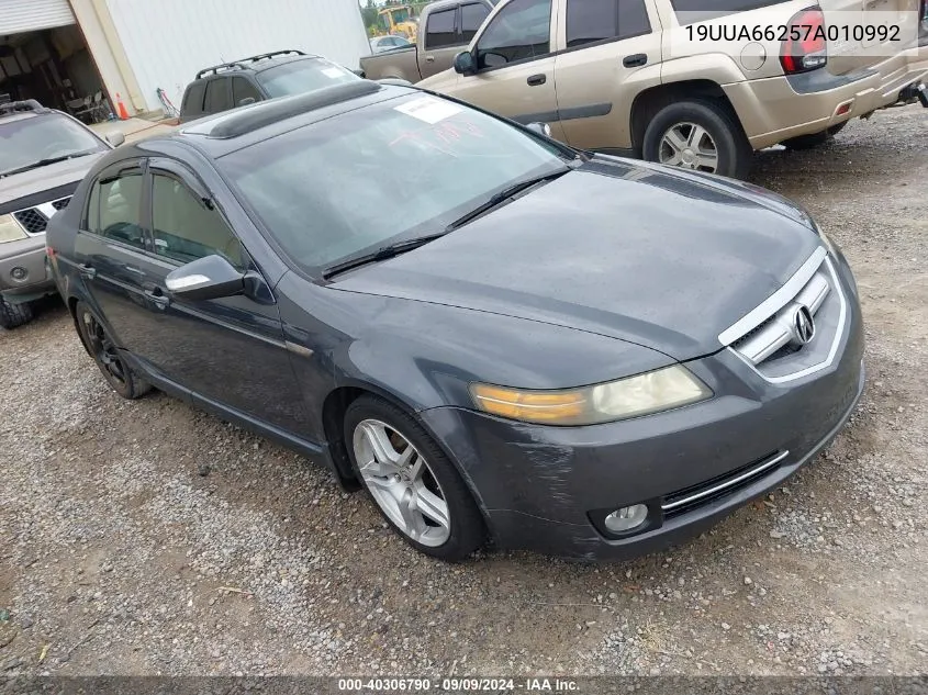 2007 Acura Tl 3.2 VIN: 19UUA66257A010992 Lot: 40306790