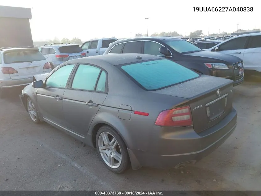 19UUA66227A040838 2007 Acura Tl 3.2