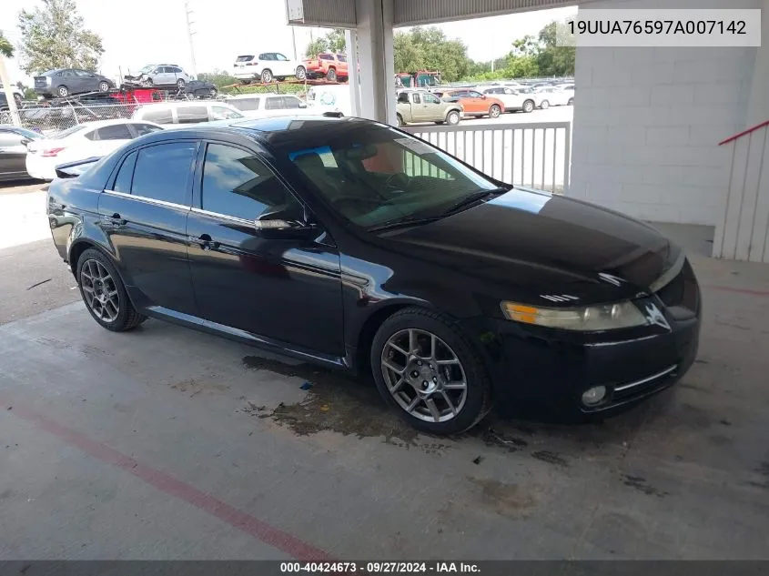 2007 Acura Tl Type S VIN: 19UUA76597A007142 Lot: 40424673