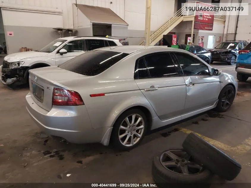 2007 Acura Tl 3.2 VIN: 19UUA66287A037149 Lot: 40441699