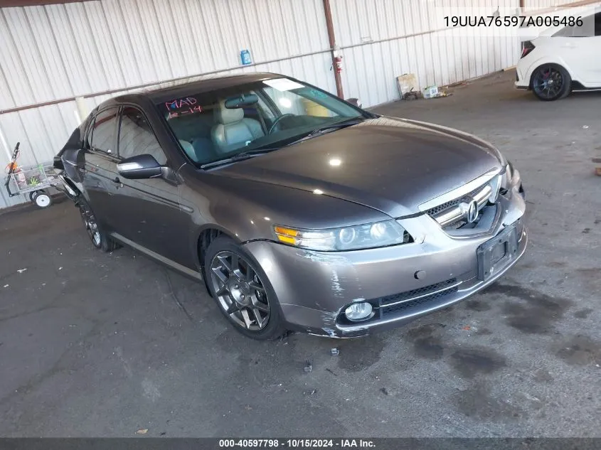 2007 Acura Tl Type S VIN: 19UUA76597A005486 Lot: 40597798