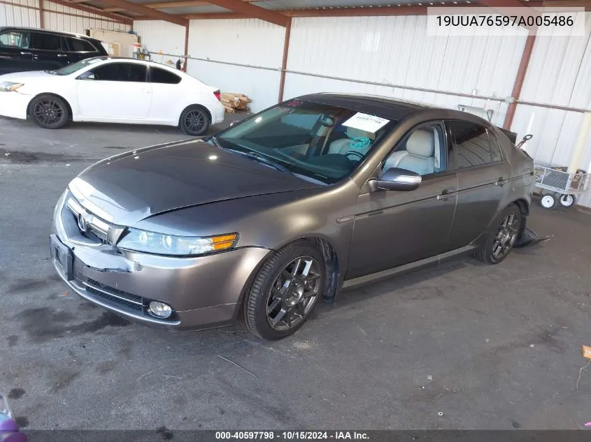 2007 Acura Tl Type S VIN: 19UUA76597A005486 Lot: 40597798