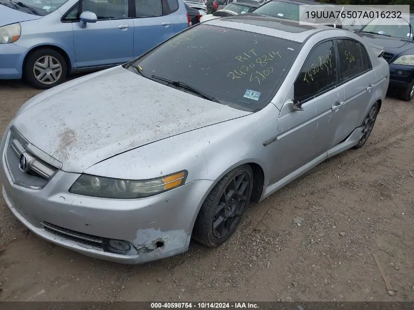 2007 Acura Tl Type S VIN: 19UUA76507A016232 Lot: 40598754