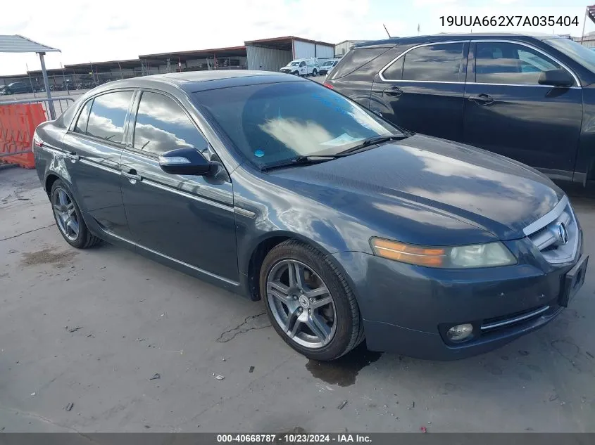 2007 Acura Tl 3.2 VIN: 19UUA662X7A035404 Lot: 40668787