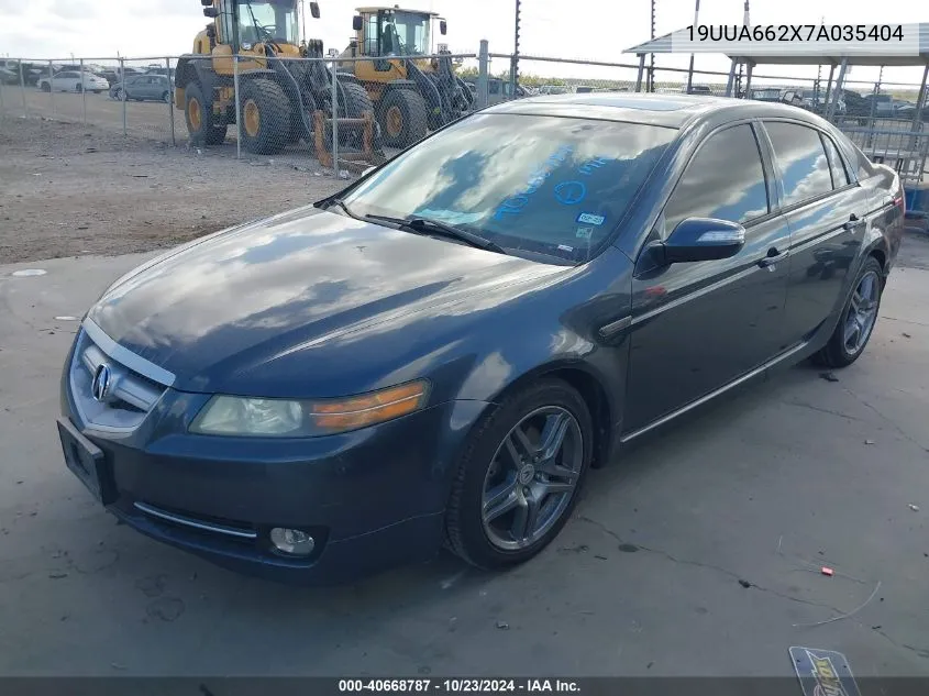 2007 Acura Tl 3.2 VIN: 19UUA662X7A035404 Lot: 40668787