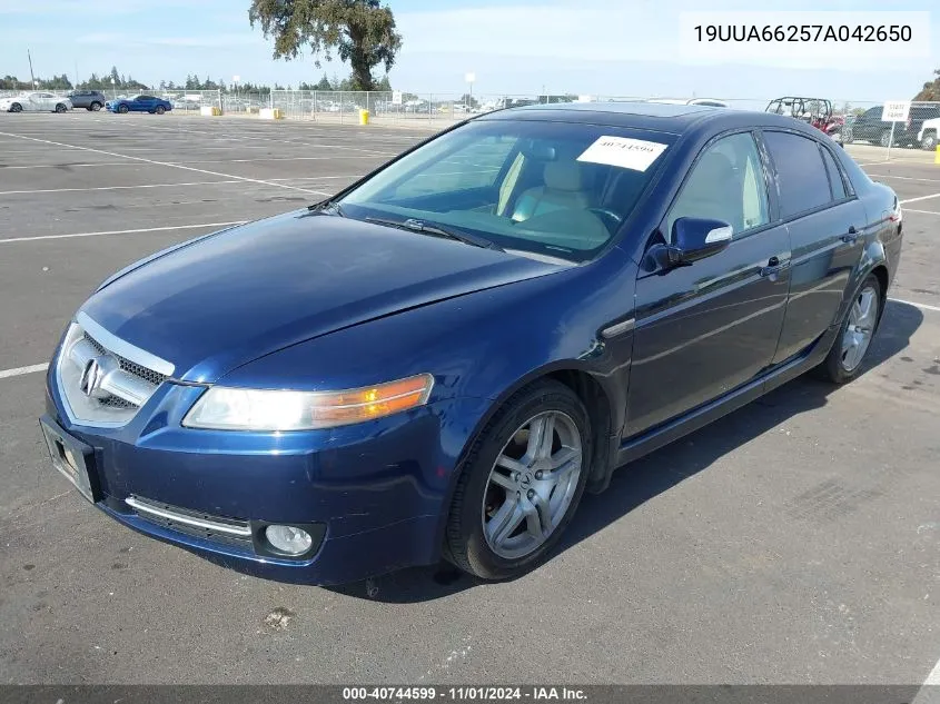 2007 Acura Tl 3.2 VIN: 19UUA66257A042650 Lot: 40744599