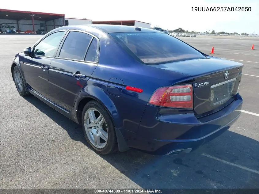 2007 Acura Tl 3.2 VIN: 19UUA66257A042650 Lot: 40744599