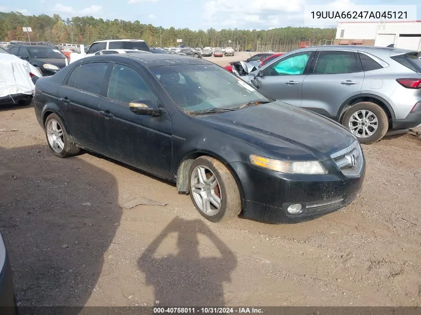 2007 Acura Tl 3.2 VIN: 19UUA66247A045121 Lot: 40758011