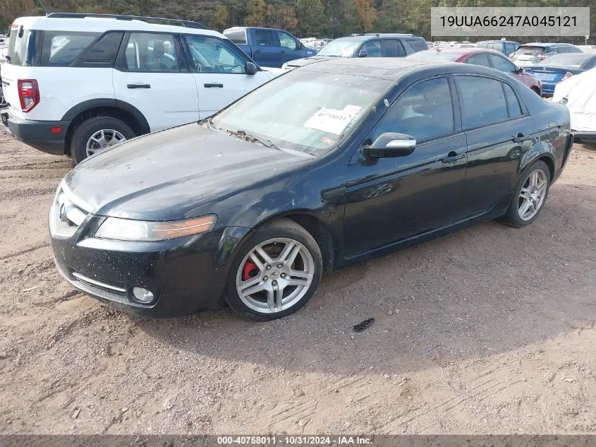 2007 Acura Tl 3.2 VIN: 19UUA66247A045121 Lot: 40758011