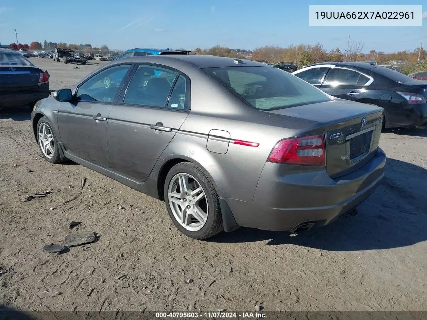 19UUA662X7A022961 2007 Acura Tl 3.2