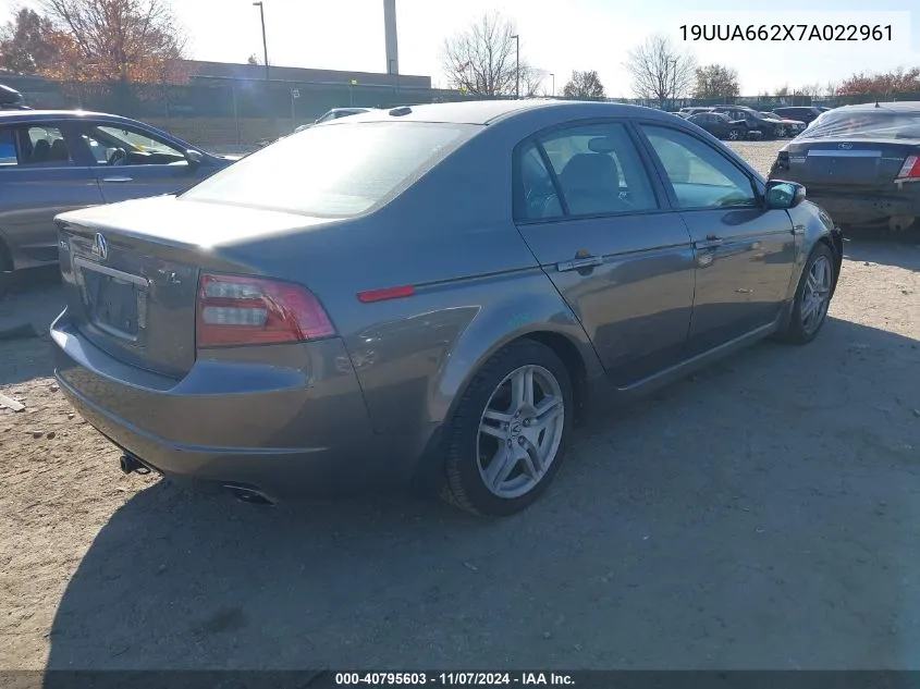 19UUA662X7A022961 2007 Acura Tl 3.2