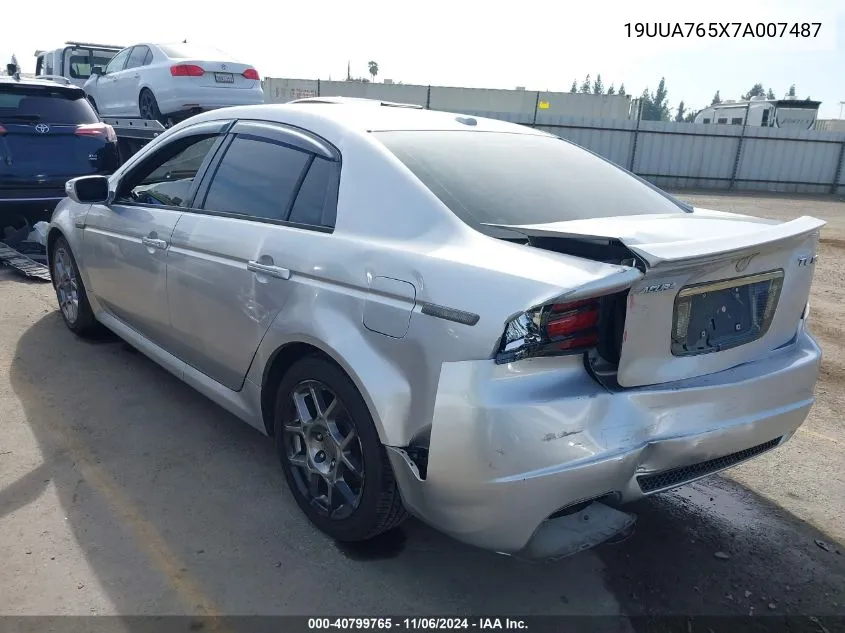 19UUA765X7A007487 2007 Acura Tl Type S