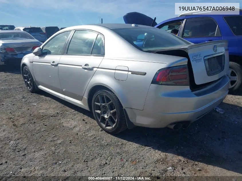 19UUA76547A006948 2007 Acura Tl Type S