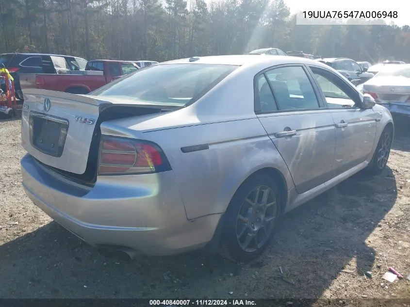 19UUA76547A006948 2007 Acura Tl Type S