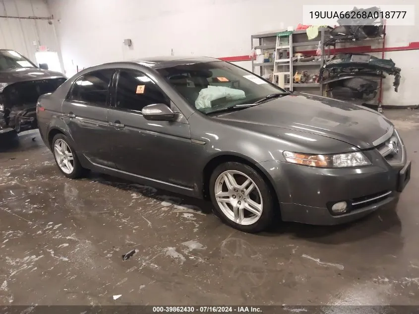 2008 Acura Tl 3.2 VIN: 19UUA66268A018777 Lot: 39862430