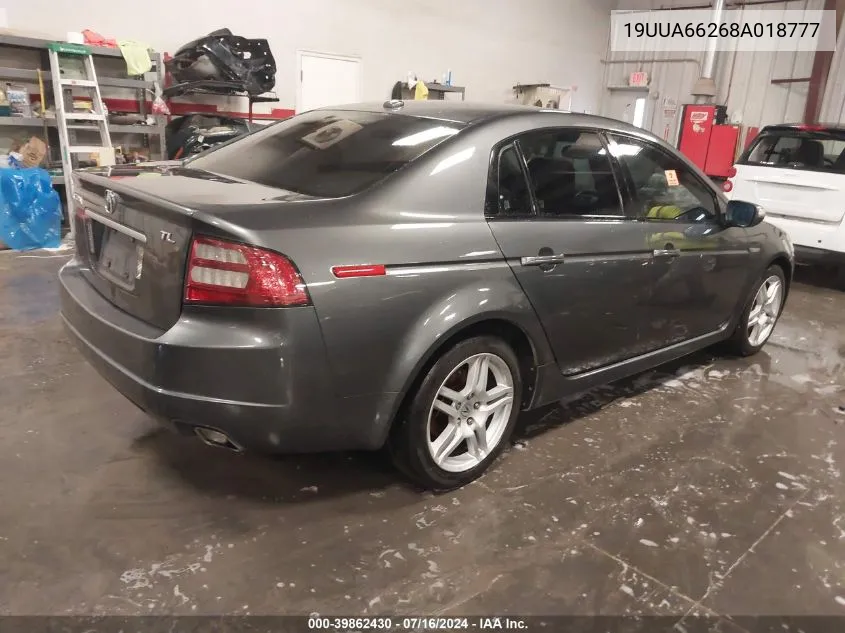 2008 Acura Tl 3.2 VIN: 19UUA66268A018777 Lot: 39862430