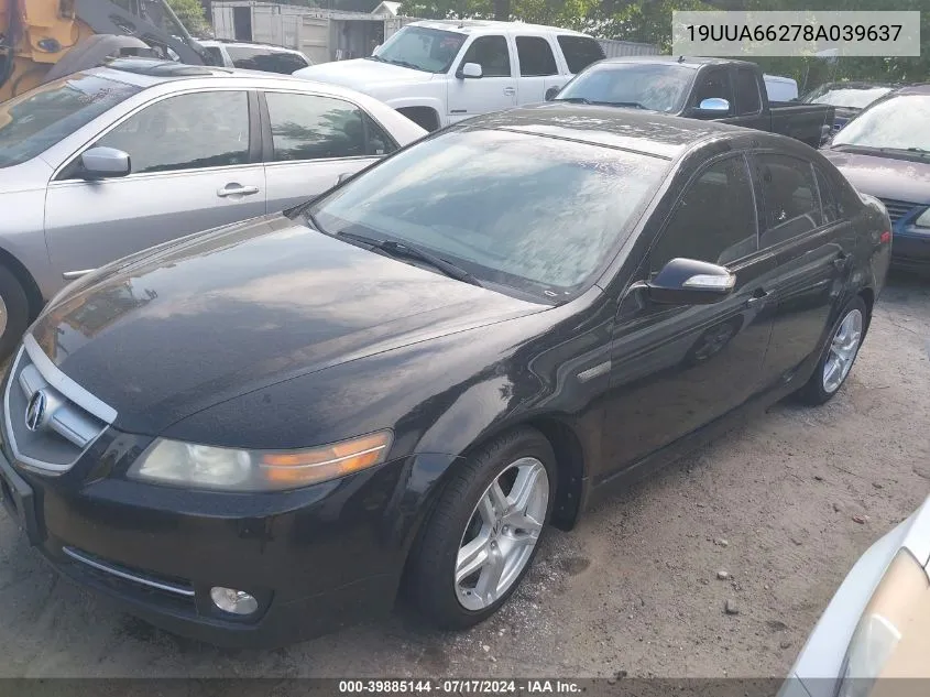 2008 Acura Tl 3.2 VIN: 19UUA66278A039637 Lot: 39885144