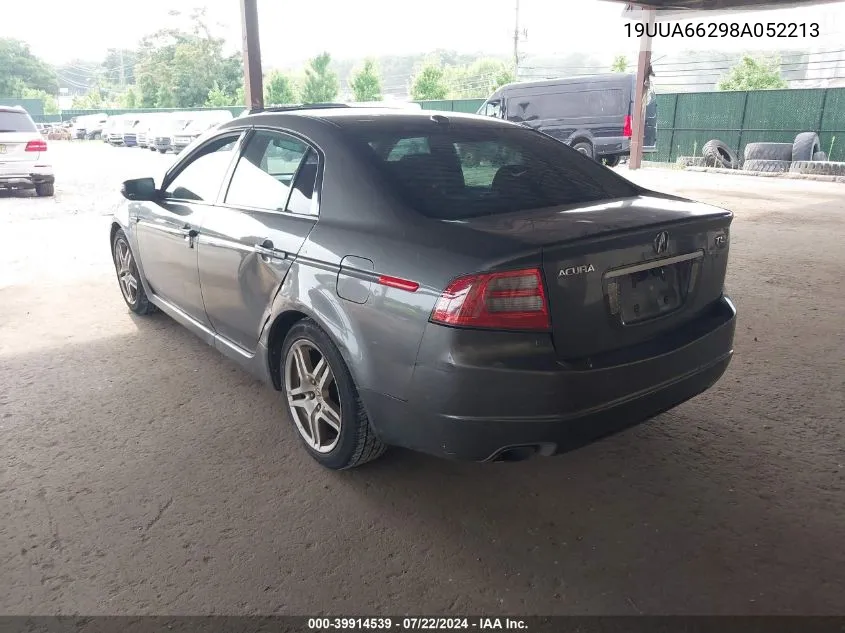 2008 Acura Tl 3.2 VIN: 19UUA66298A052213 Lot: 39914539