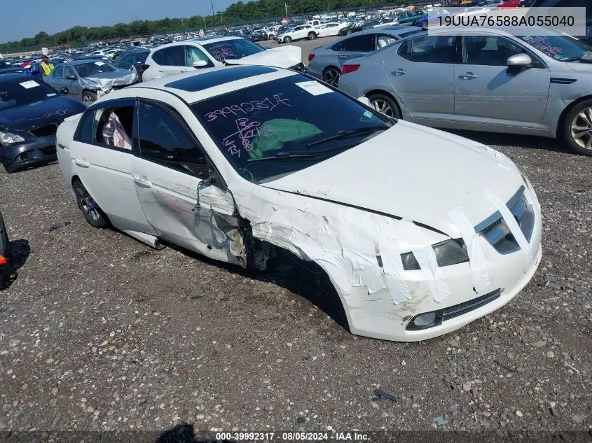 2008 Acura Tl Type S VIN: 19UUA76588A055040 Lot: 39992317