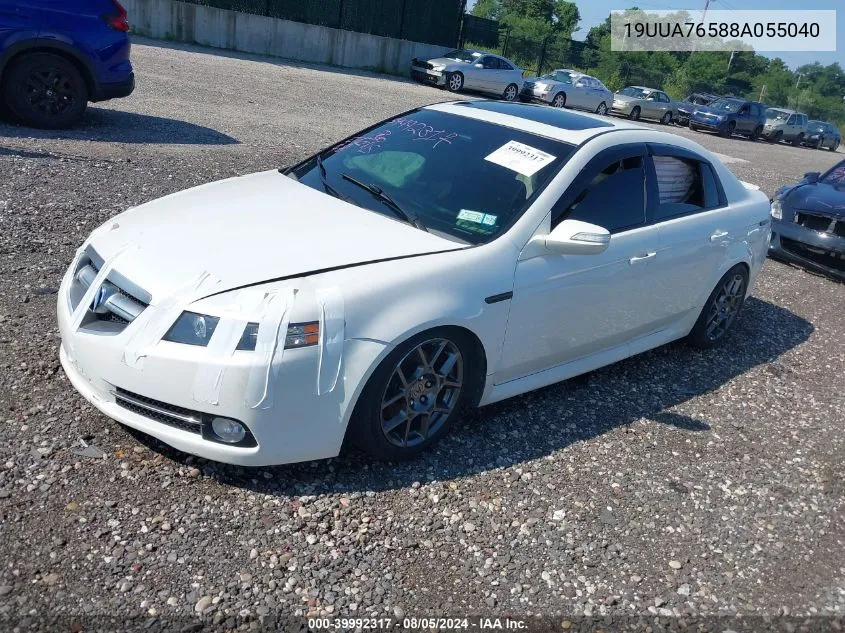 2008 Acura Tl Type S VIN: 19UUA76588A055040 Lot: 39992317