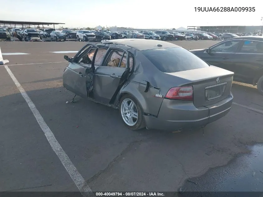 2008 Acura Tl 3.2 VIN: 19UUA66288A009935 Lot: 40049794