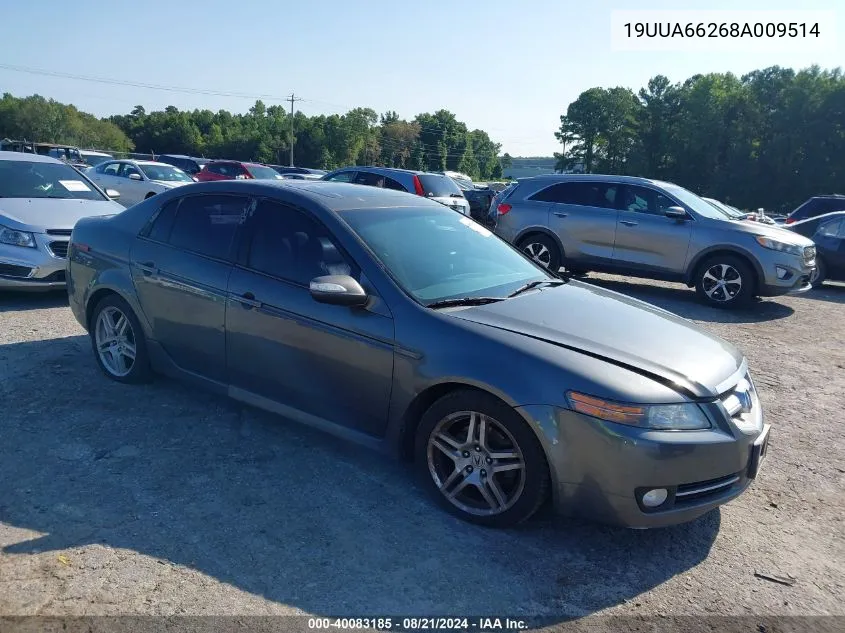 2008 Acura Tl 3.2 VIN: 19UUA66268A009514 Lot: 40083185