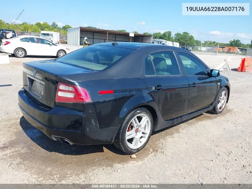 2008 Acura Tl 3.2 VIN: 19UUA66228A007176 Lot: 40160431