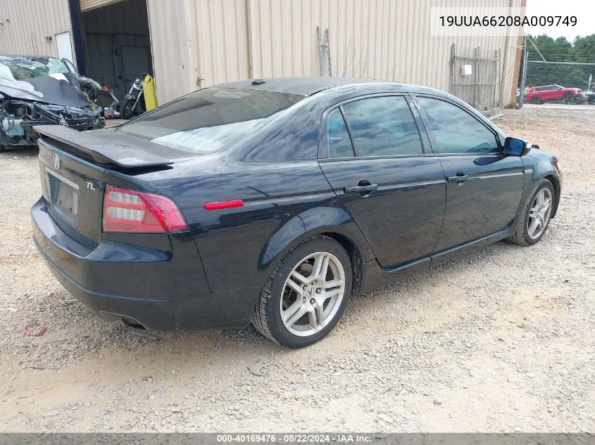 2008 Acura Tl 3.2 VIN: 19UUA66208A009749 Lot: 40169476