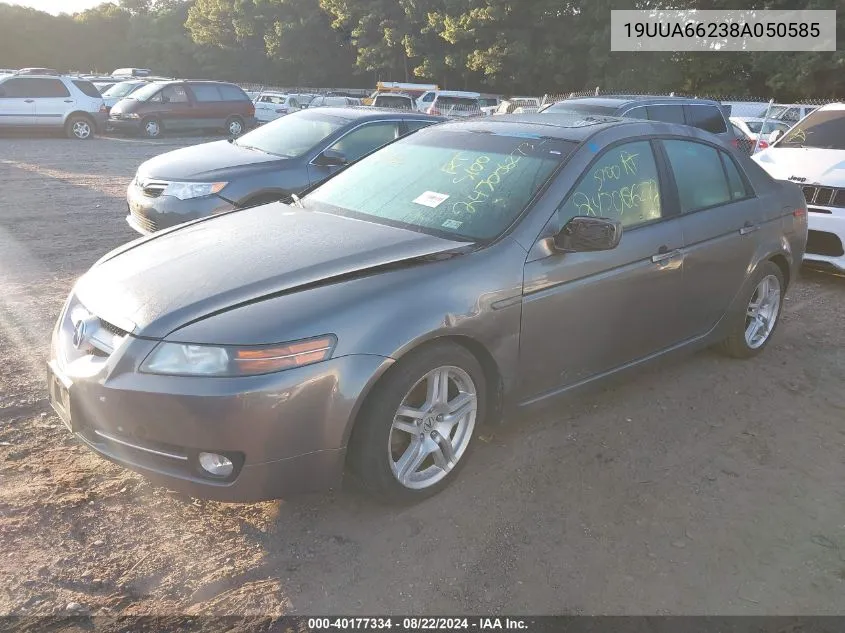 2008 Acura Tl 3.2 VIN: 19UUA66238A050585 Lot: 40177334