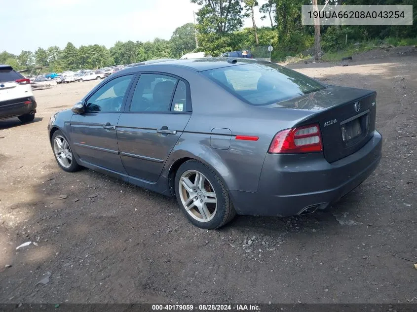 2008 Acura Tl 3.2 VIN: 19UUA66208A043254 Lot: 40179059