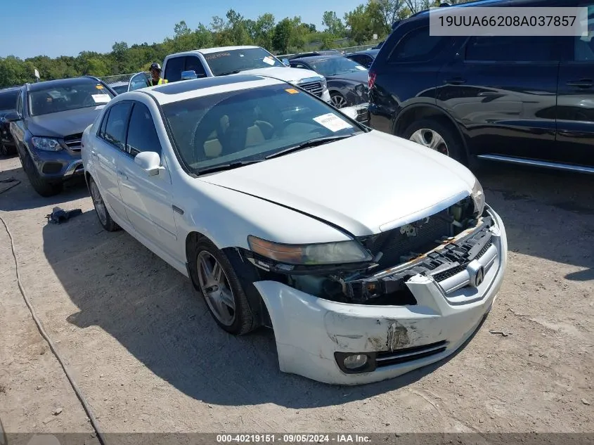 2008 Acura Tl 3.2 VIN: 19UUA66208A037857 Lot: 40219151