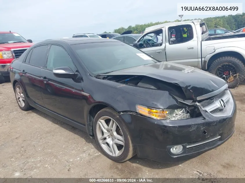 2008 Acura Tl 3.2 VIN: 19UUA662X8A006499 Lot: 40266533