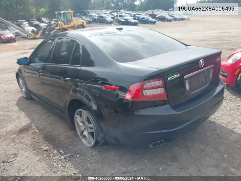 2008 Acura Tl 3.2 VIN: 19UUA662X8A006499 Lot: 40266533