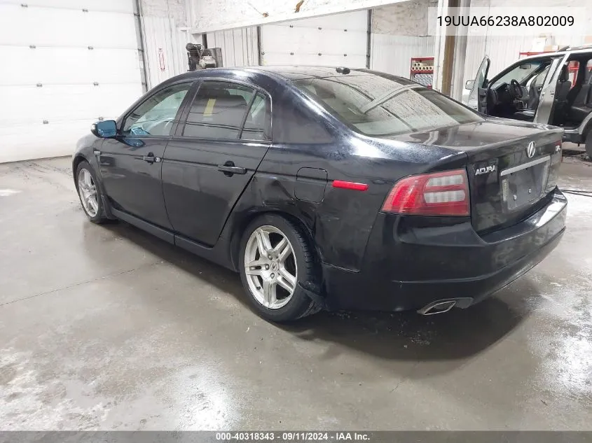 2008 Acura Tl 3.2 VIN: 19UUA66238A802009 Lot: 40318343